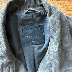 All Saints Women’s Suede Bomber Coat - Cool Brown